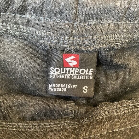 Southpole At Knee Length Knit Shorts Men S Heather Charcoal Zip Pocket NWT - Picture 6 of 8